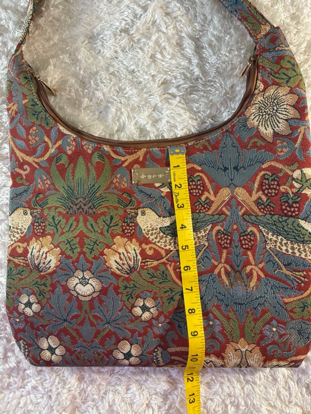 Tapestry Floral & Bird Hobo Bag - Multicolor